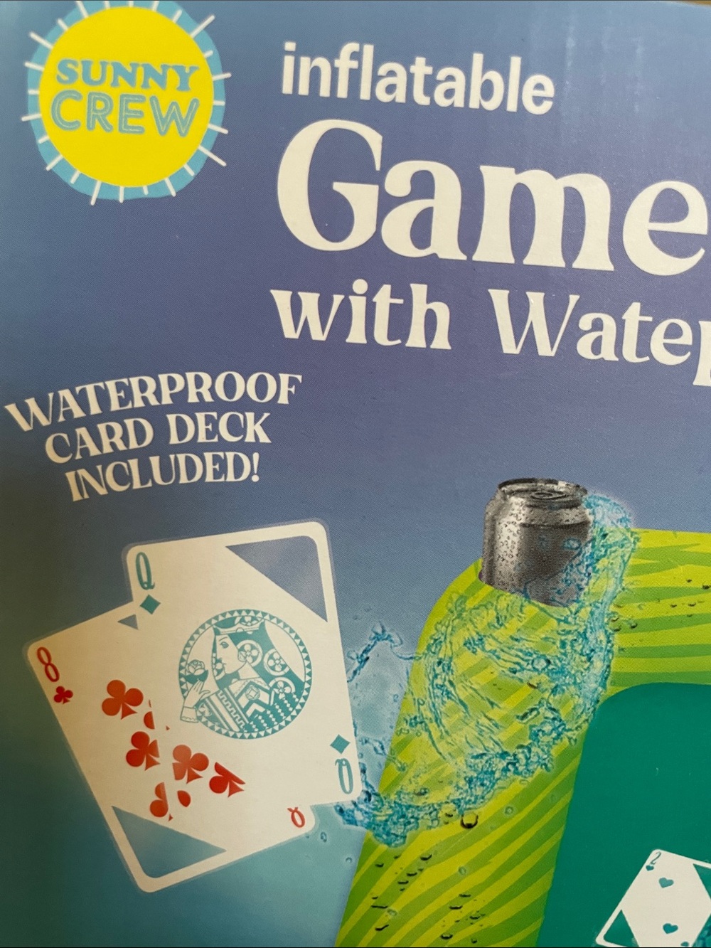 Sunny Crew™ Inflatable Game Table with Waterproof Cards - Picture 7 of 8